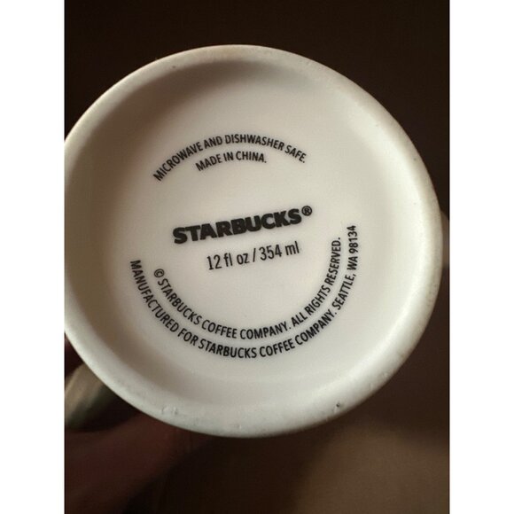 Starbucks 12 Oz geometric holiday trees Triangle Pattern Mug - Picture 3 of 4